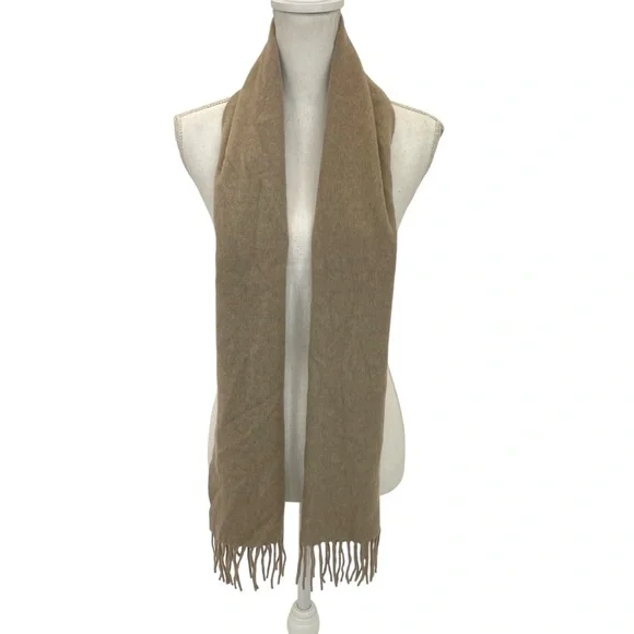 Amicale Cashmere for Neiman Marcus Cashmere Scarf OS Taupe/Tan - Picture 2 of 13